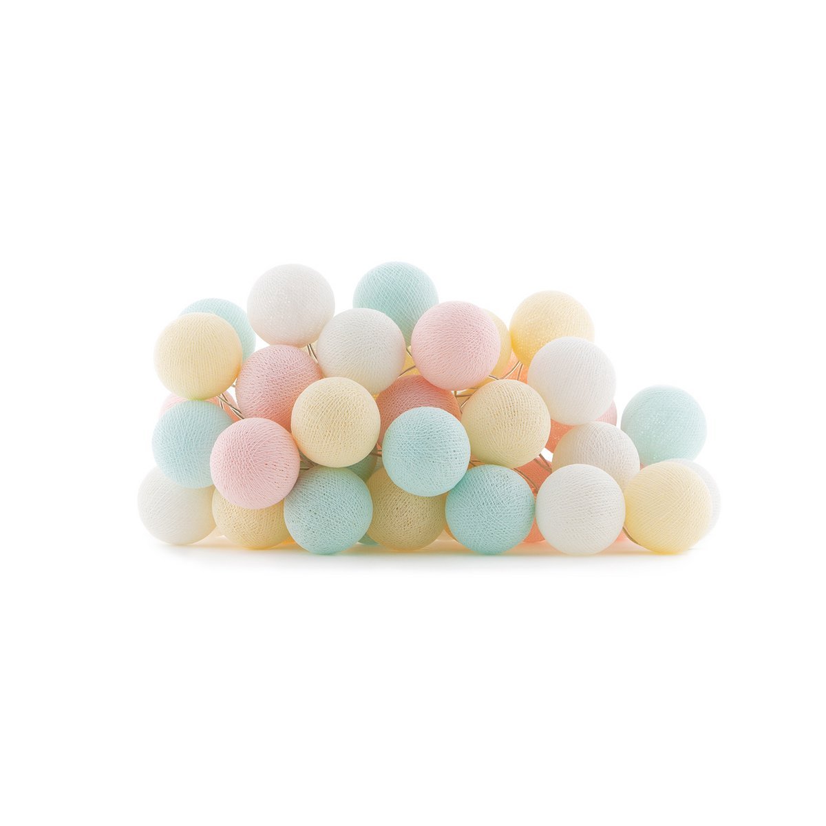 Cotton Ball Lights - Indoor regular Lichtslinger - Pastel - 35 cotton balls