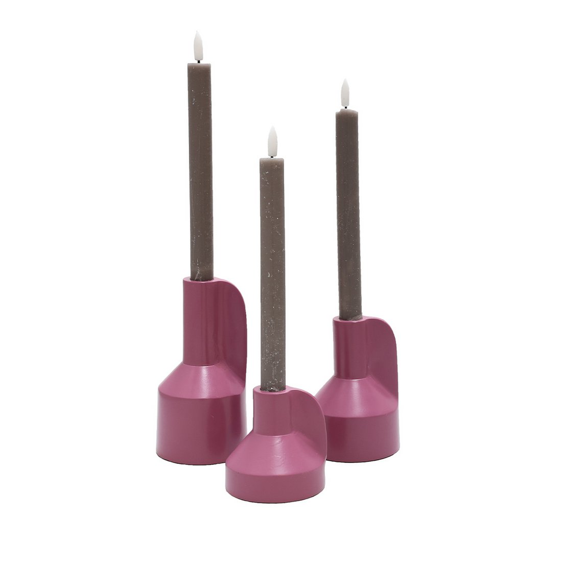 Vase the World - Kaarshouder - Alota mauve Ø9 x H17/13/9 cm - set van 3