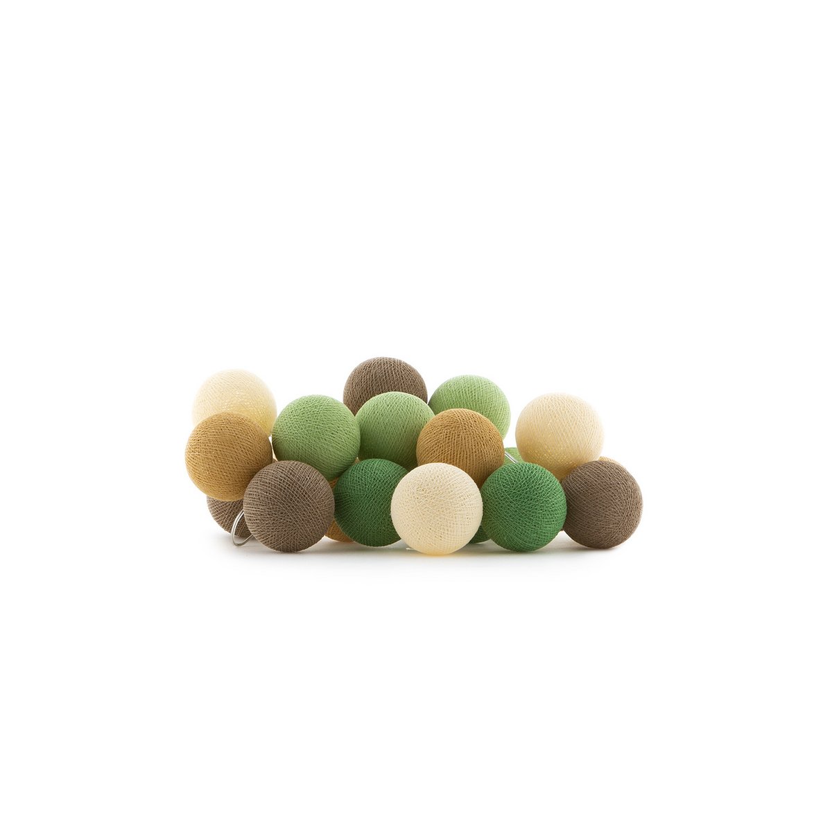 Cotton Ball Lights - Indoor regular Lichtslinger - Forest Green - 35 cotton balls