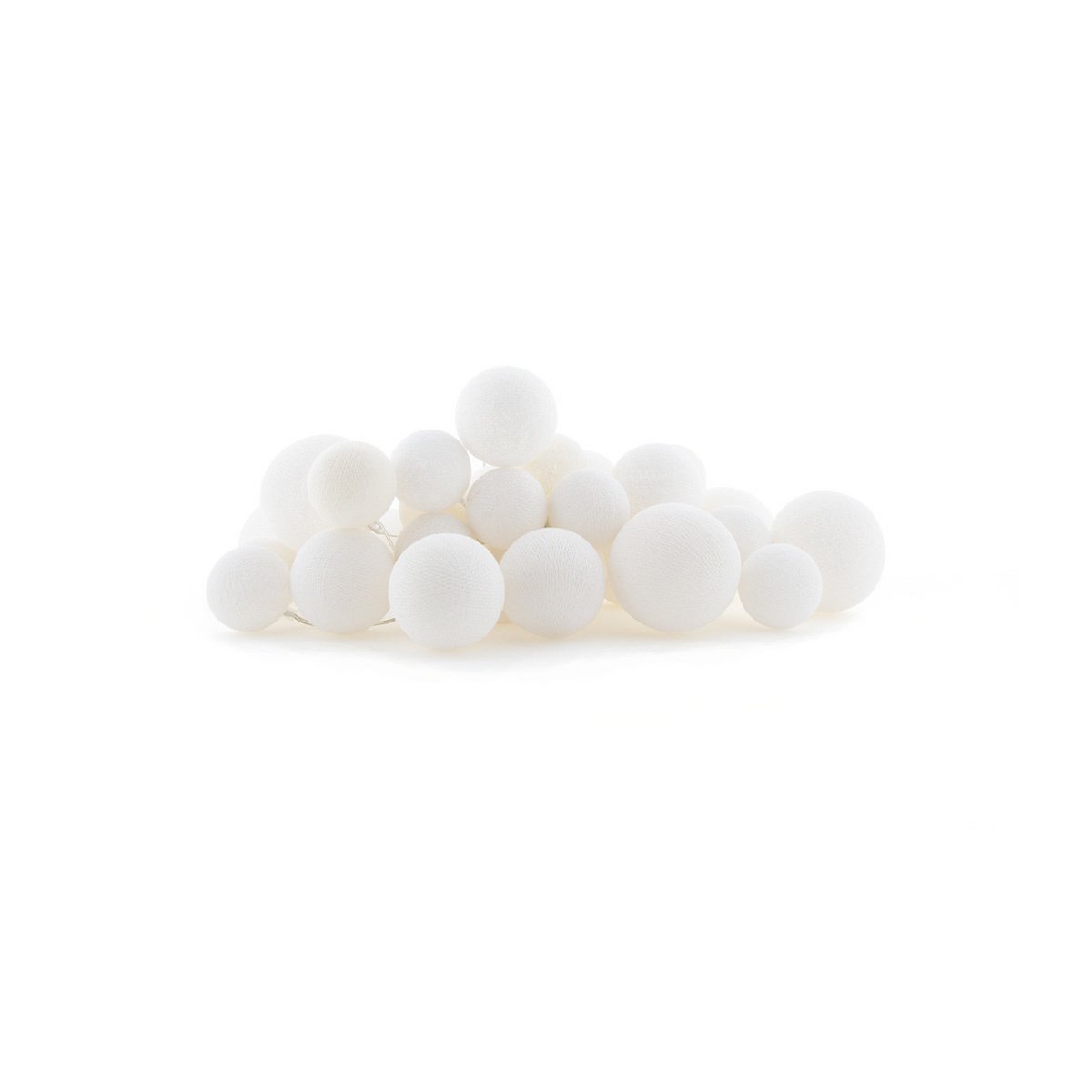 Cotton Ball Lights - Premium Lichtslinger - Pure Whites + Adapter - 35 lampjes