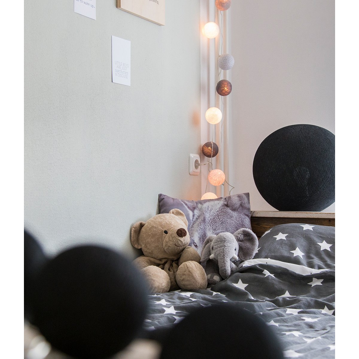 Cotton Ball Lights - Staande Lamp - Black - 25 cm (S)