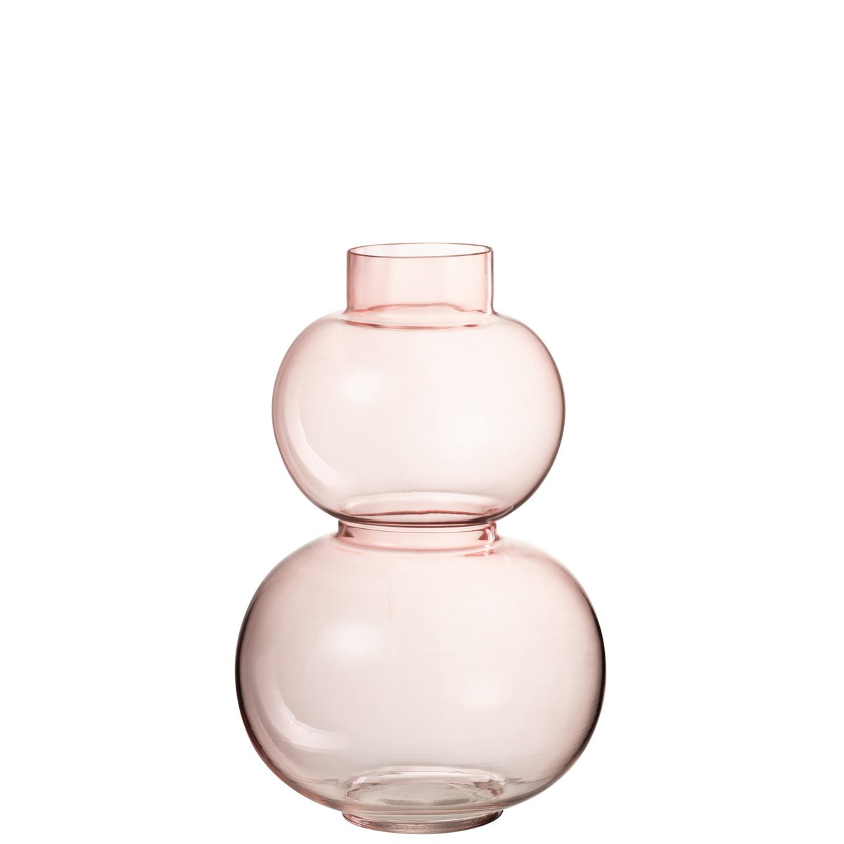 J-Line - Vaas Bol - Glas - Roze - Small - 28.50cm Hoog