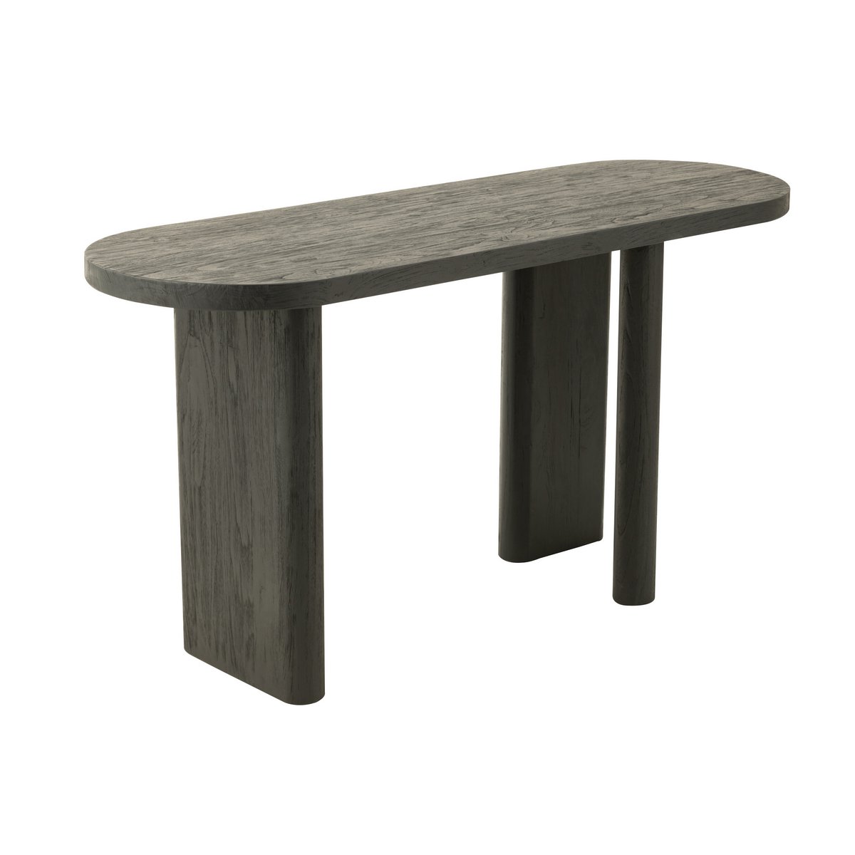 J-Line - Sidetable 'Teak' (Zwart, Hout)