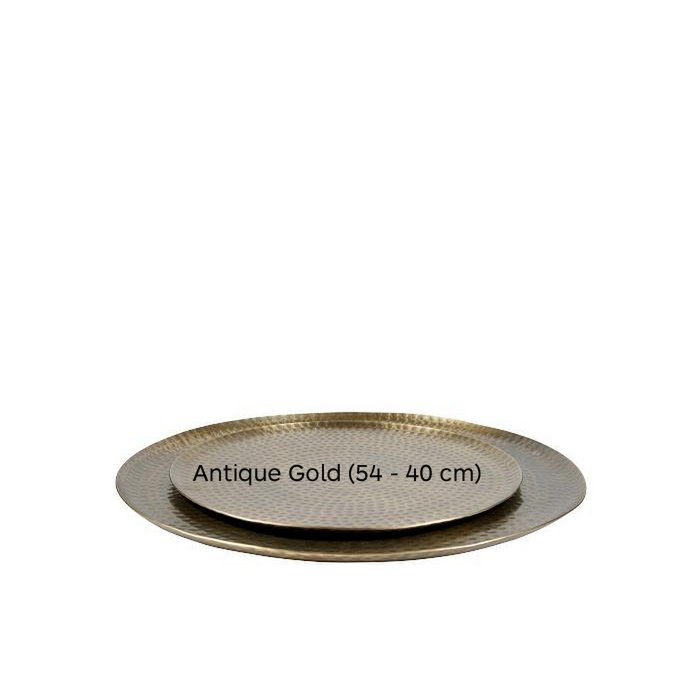 Mrs. Bloom - Rond dienblad 'Antique' (Goud, 54cm)