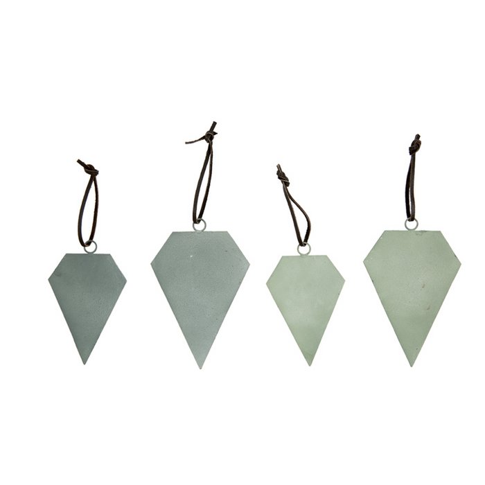 Mrs. Bloom - Metaal Hangend Diamant oud groen M