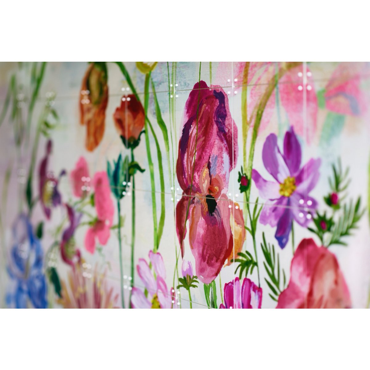 IXXI - Flowers Garden Wall art - Poster - Wanddecoratie - S - pink, purple