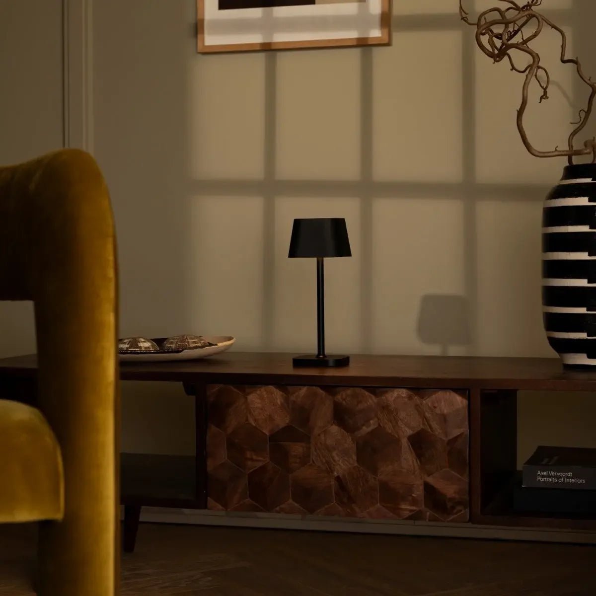 Tavellio-Amsterdam - Ava Zwarte Oplaadbare Tafellamp