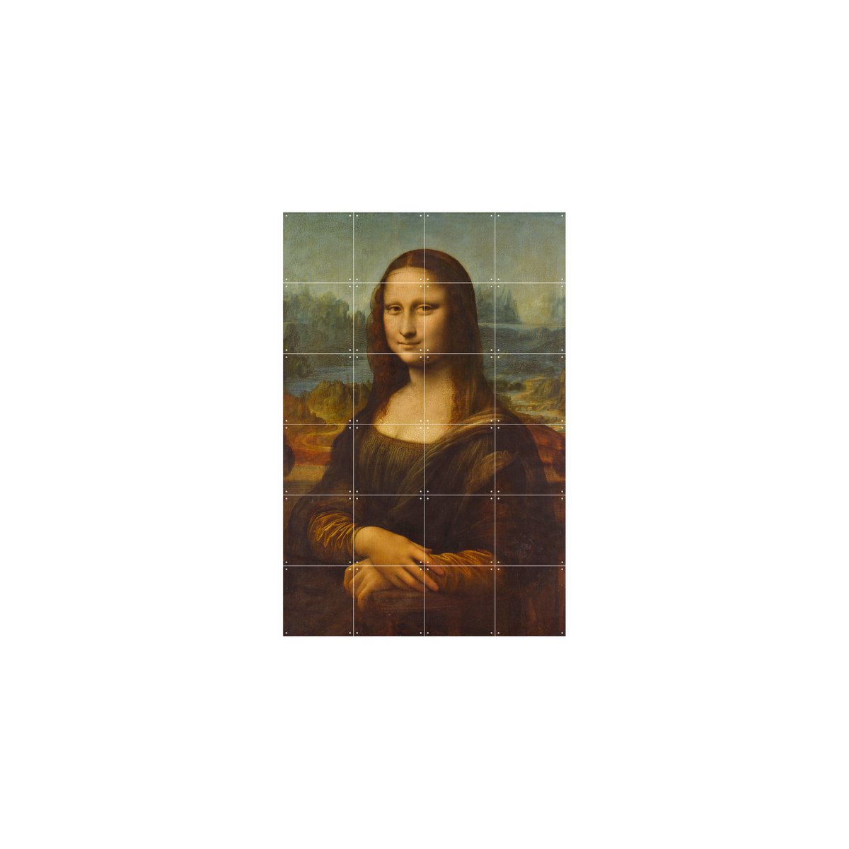 IXXI - Mona Lisa Wall art - Poster - Wanddecoratie - S - orange