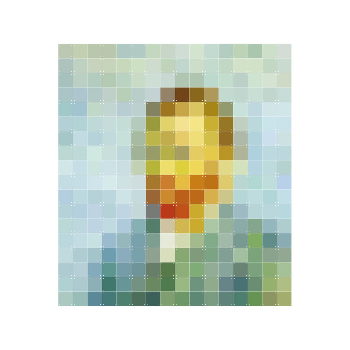 IXXI - Van Gogh pixel Wall art - Poster - Wanddecoratie - S - green