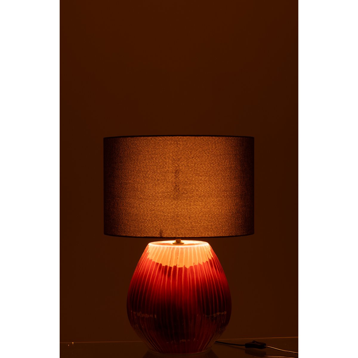 J-Line - Lamp Akane Keramiek Rood Small