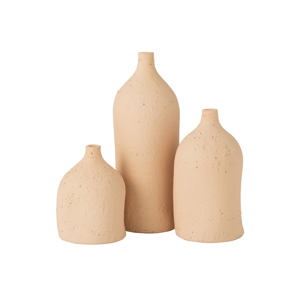 J-Line - Vaas Enya Fles - Keramiek - Beige - Large