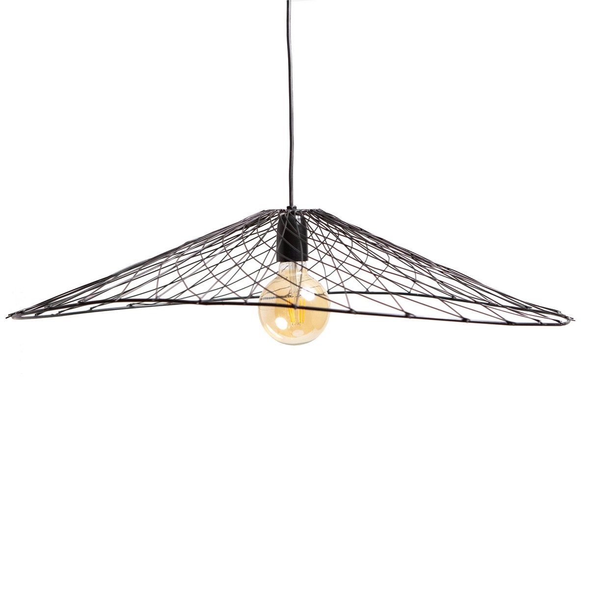 1304 Design - Hanglamp OLIVER mat zwart 70x60x15cm