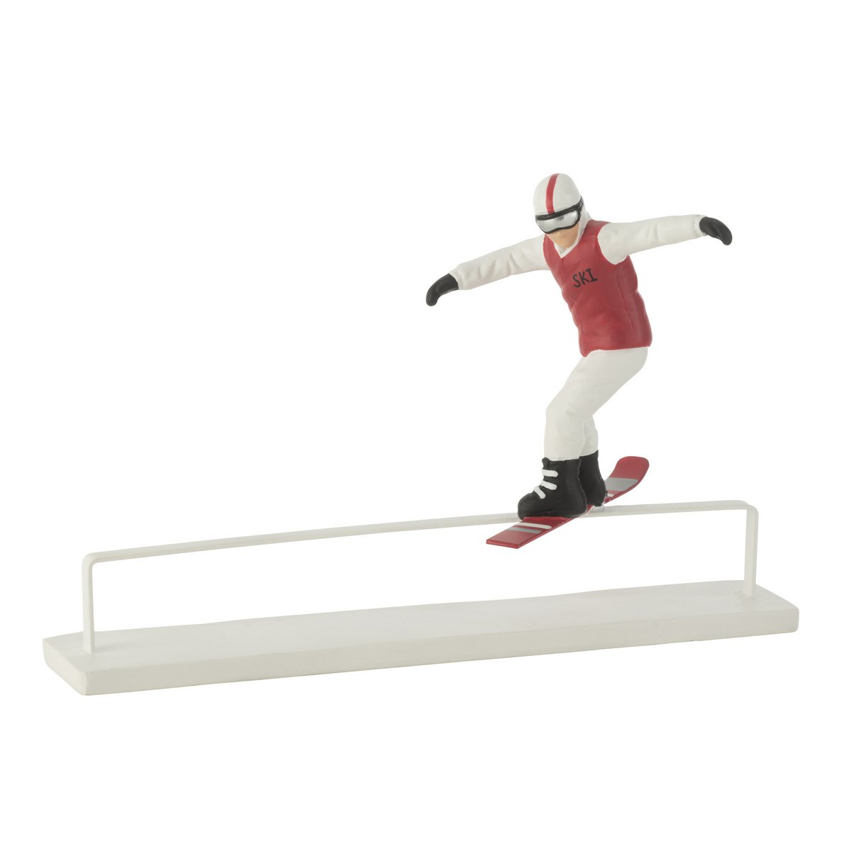 J-Line - Snowboarder Obstakel Resine Rood/Wit