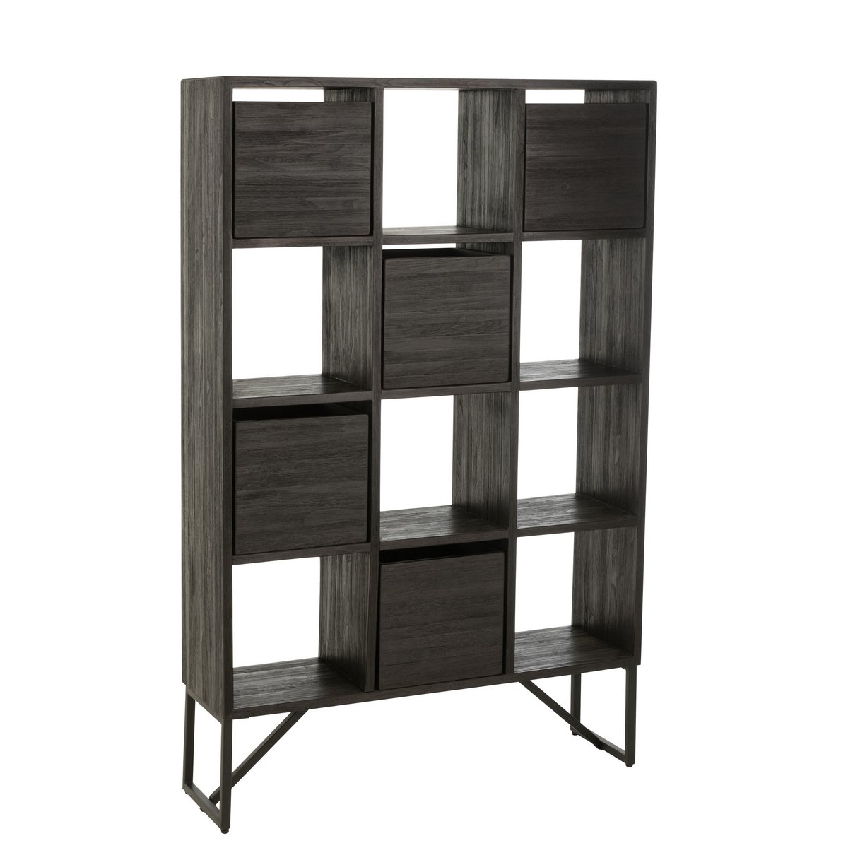 J-Line - Kast met lades 'Devin' (Zwart)