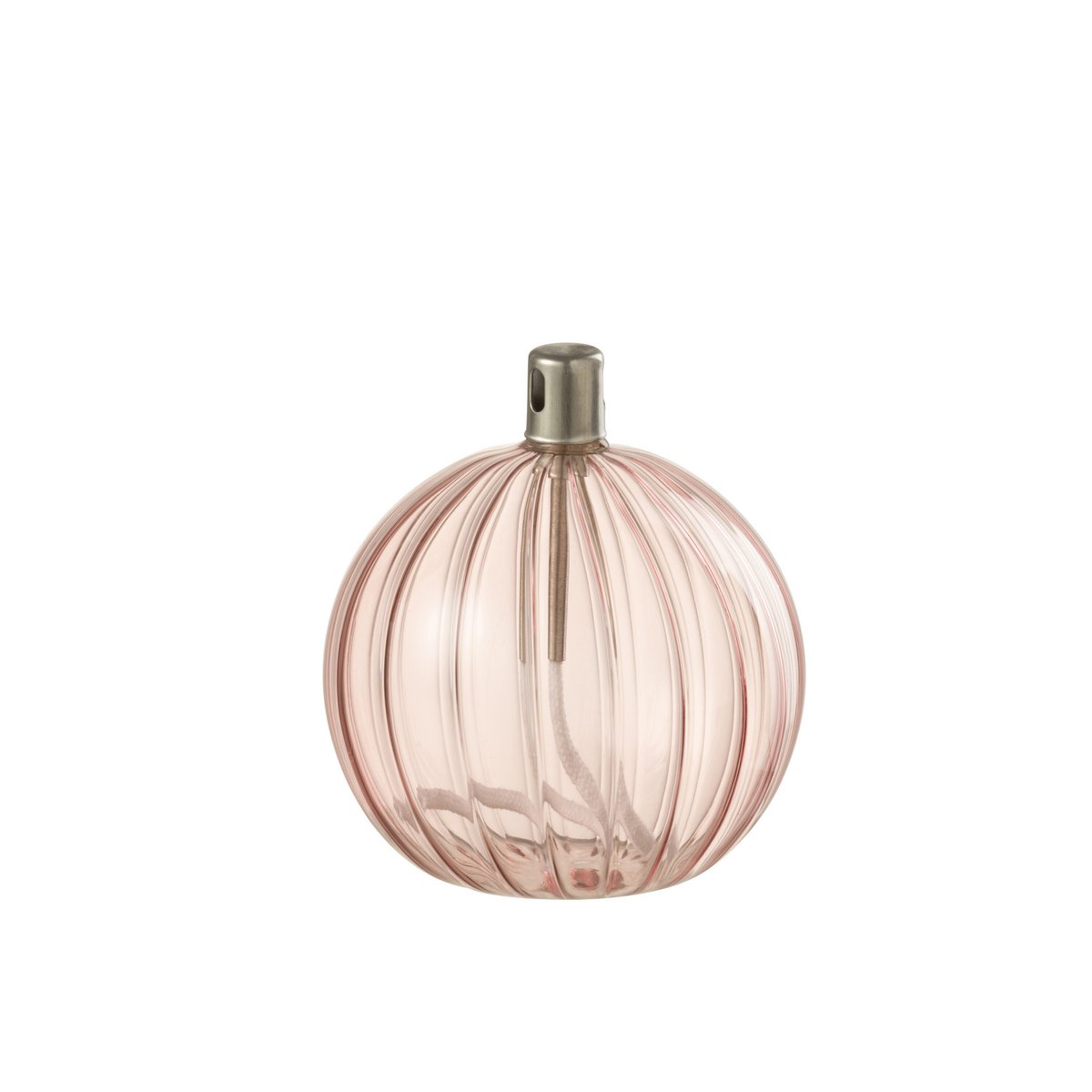 J-Line - Olielamp Ribbels - Glas - Roze - Small