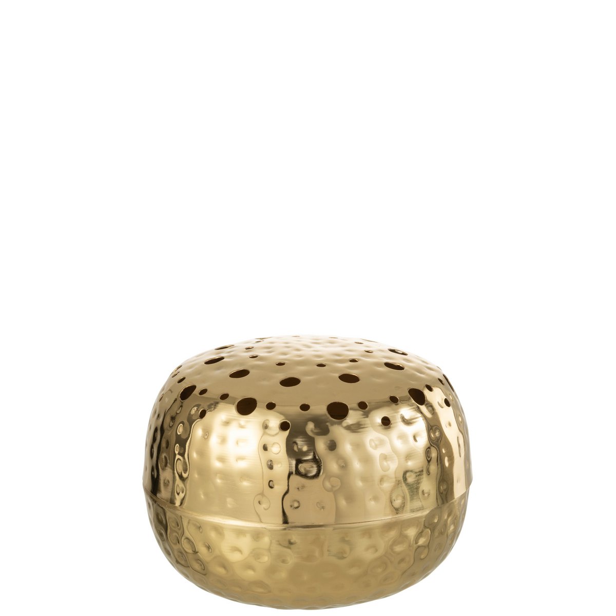 J-Line - Vaas Ball Met Gaten - Metaal - Goud - Large