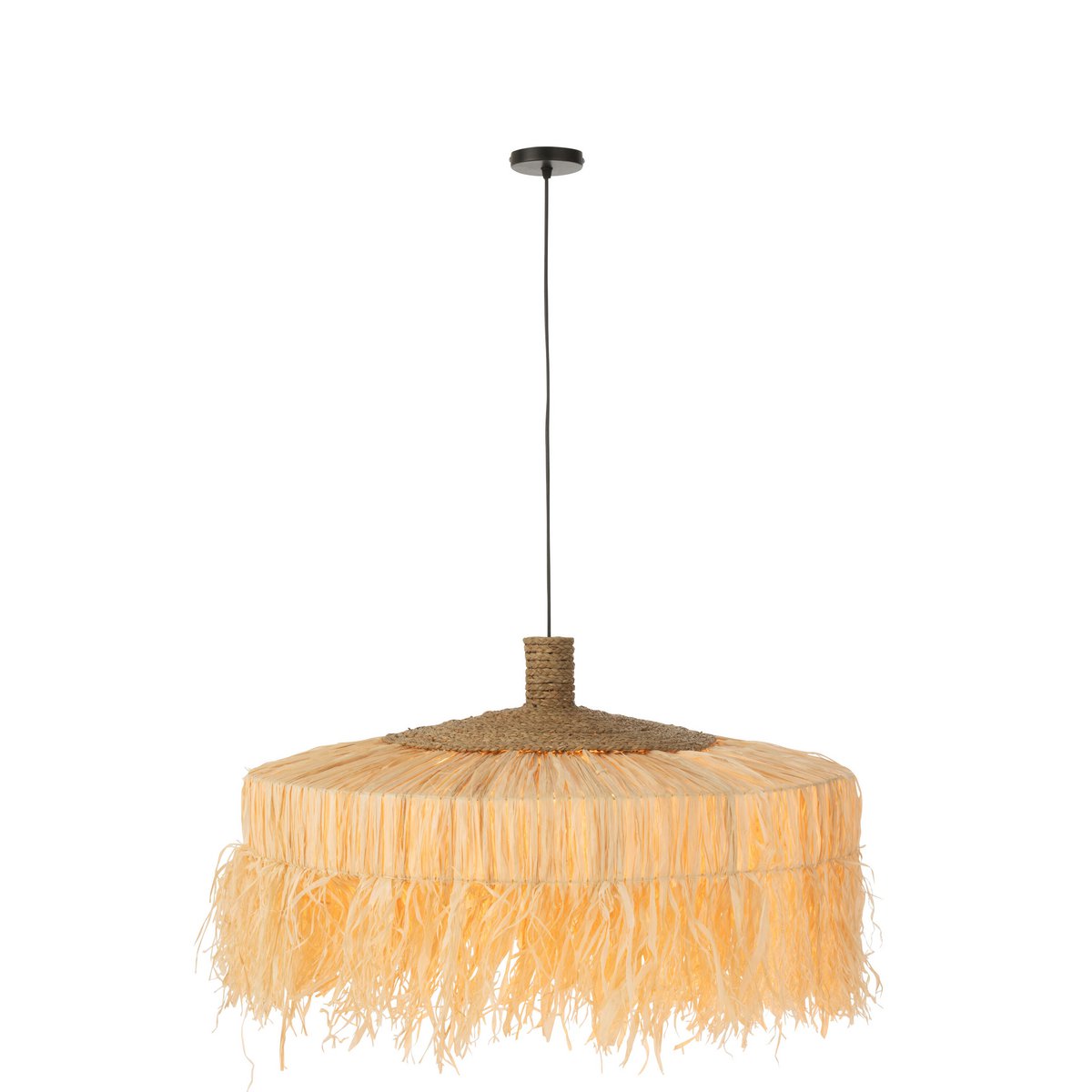 J-Line - Hanglamp 'Oliver' (Naturel, Jute)