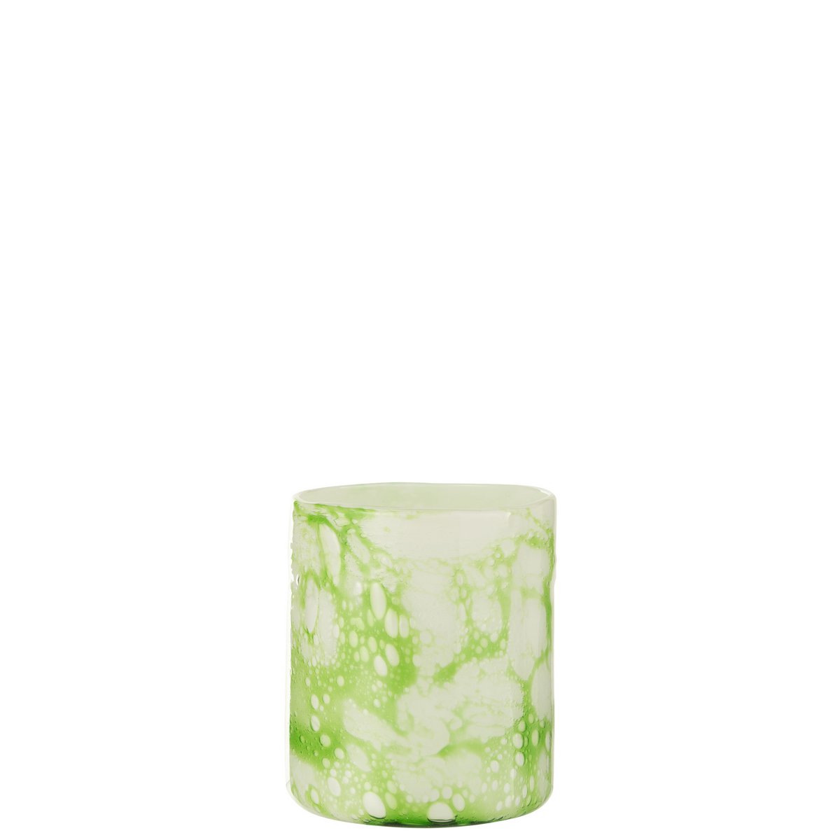 J-Line - Vaas Marmer - Glas - Groen/Wit - Medium