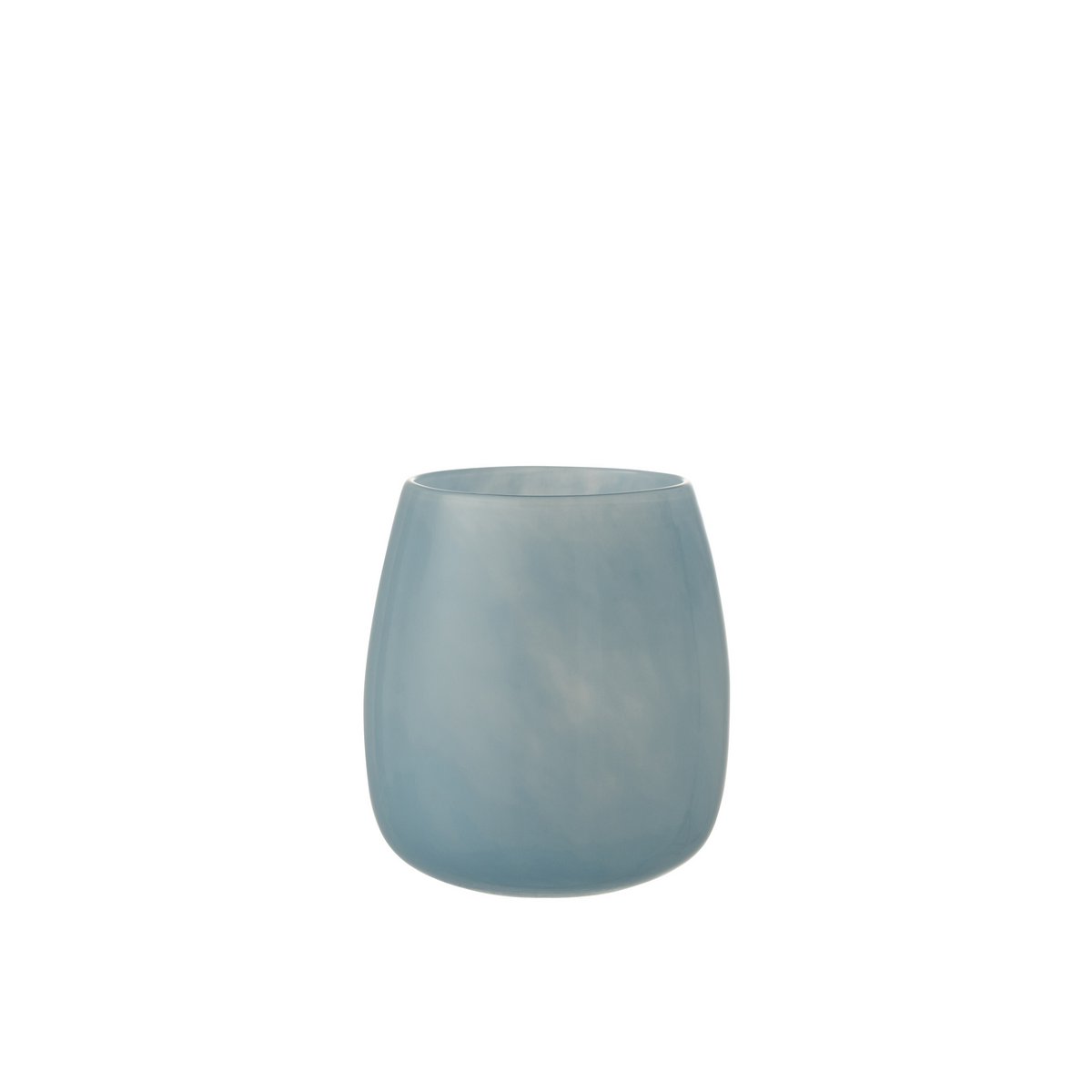 J-Line - Vaas Rond - Glas - Blauw - Medium - 20.00cm Hoog