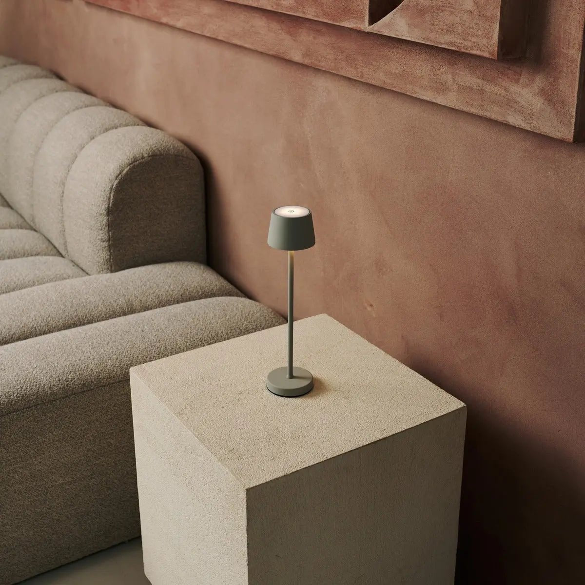 Tavellio-Amsterdam - Vondel Mini Shadow Gray Oplaadbare en draadloze lamp