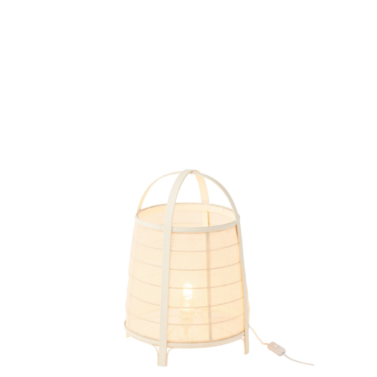 J-Line - Lamp Rya Katoen/Bamboe Wit Large