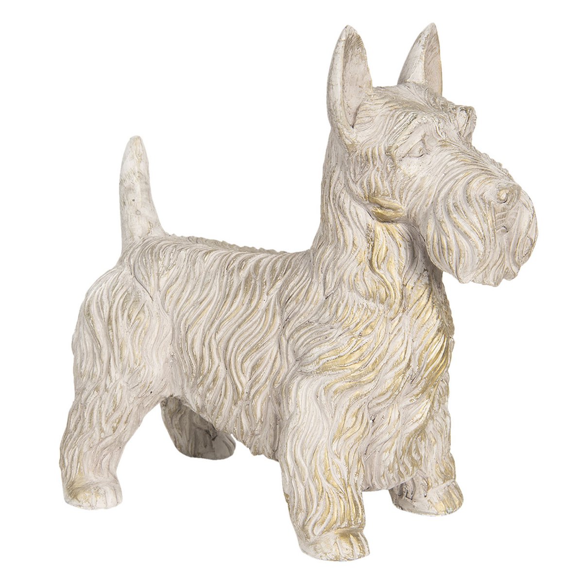 Clayre & Eef - Decoratief figuur 'Hond' (Beige, 27cm)