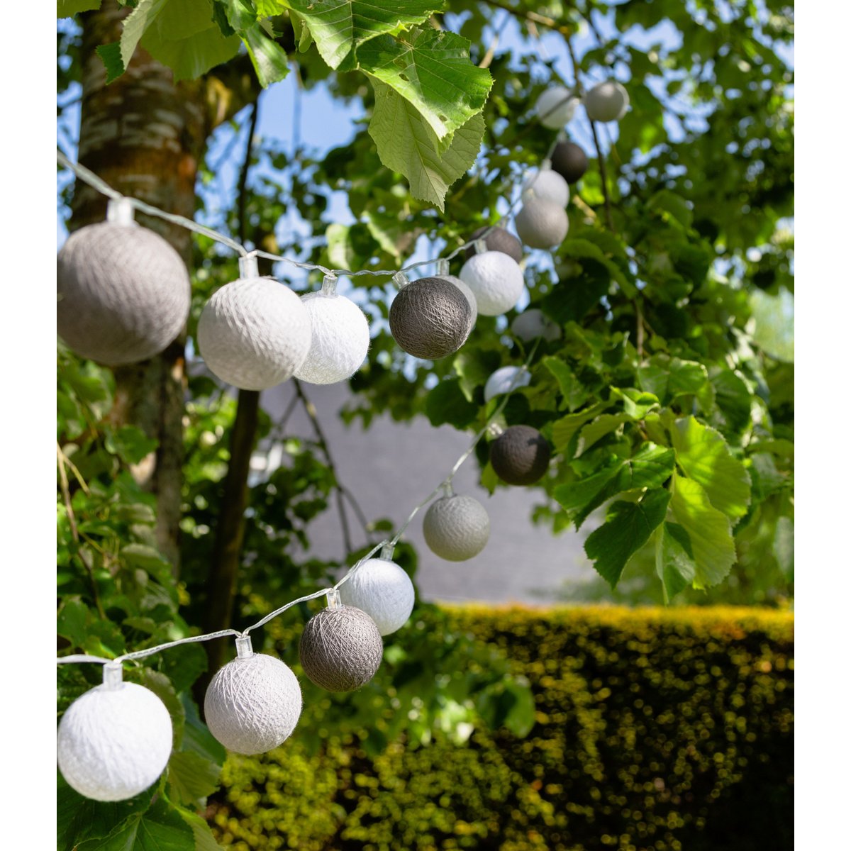 Cotton Ball Lights - Buitenlichtslinger - Gris - UK