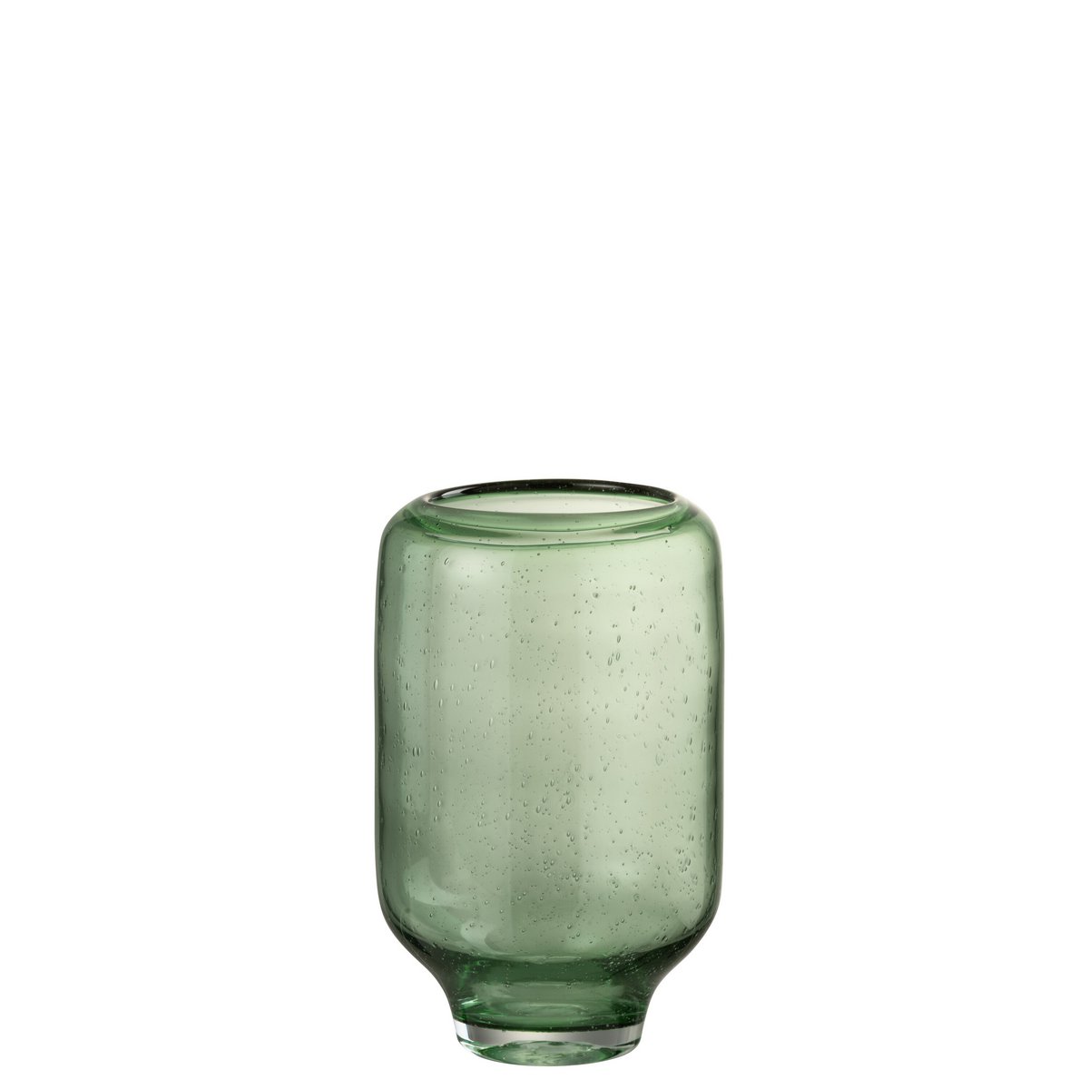 J-Line - Vaas Nora Op Voet Rond - Glas - Lichtgroen - S - 26.50cm Hoog