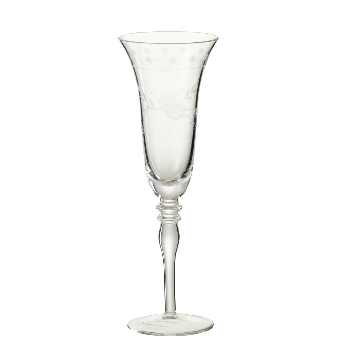 J-Line - Gegraveerd Champagneglas - Glas - Transparant