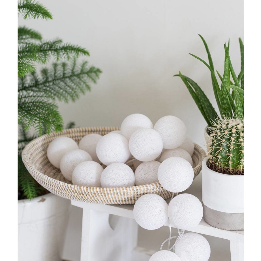 Cotton Ball Lights - Indoor regular Lichtslinger - White - 35 cotton balls