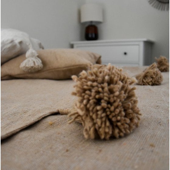 Poufs & Pillows - Pompondeken Beige