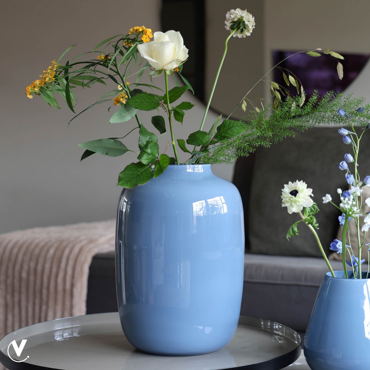 Vase the World - Vaas - Artic Light Blue -Grey