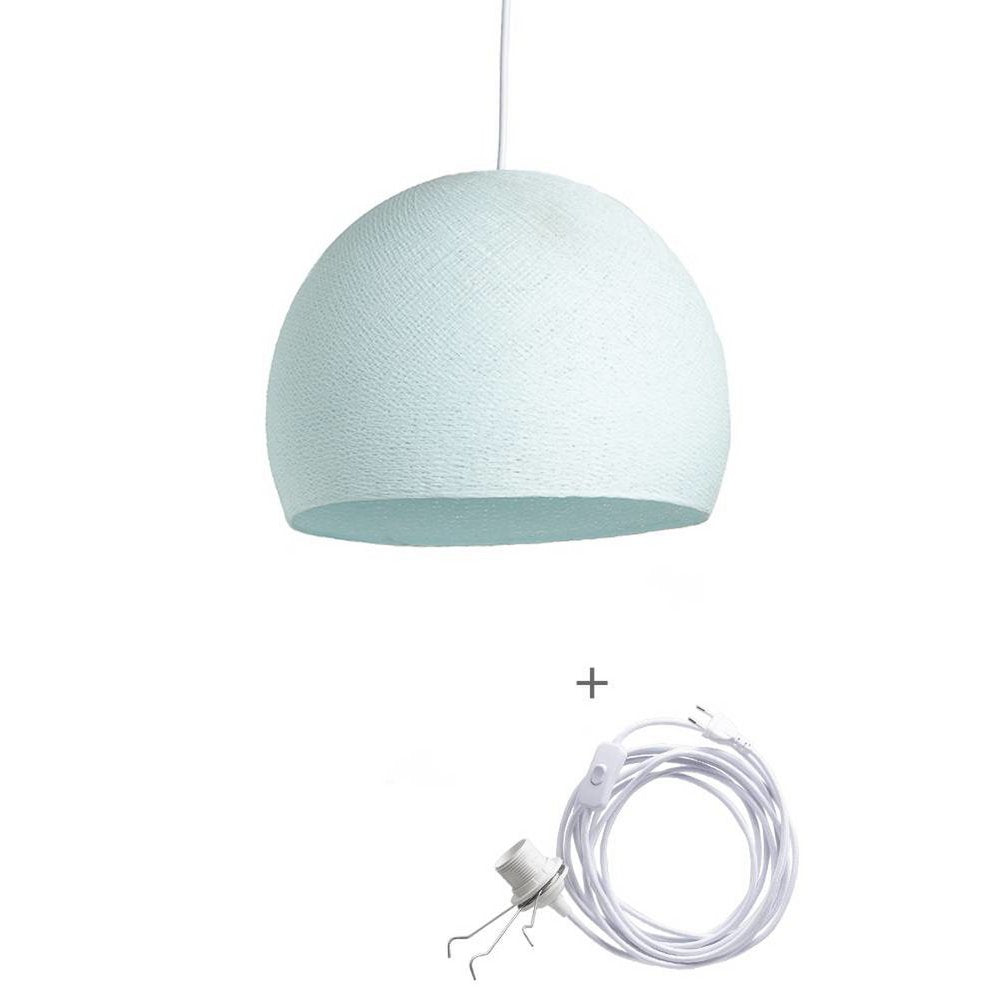 Cotton Ball Lights - Wandering Lamp Driekwart - Light Aqua - 36 cm (L)