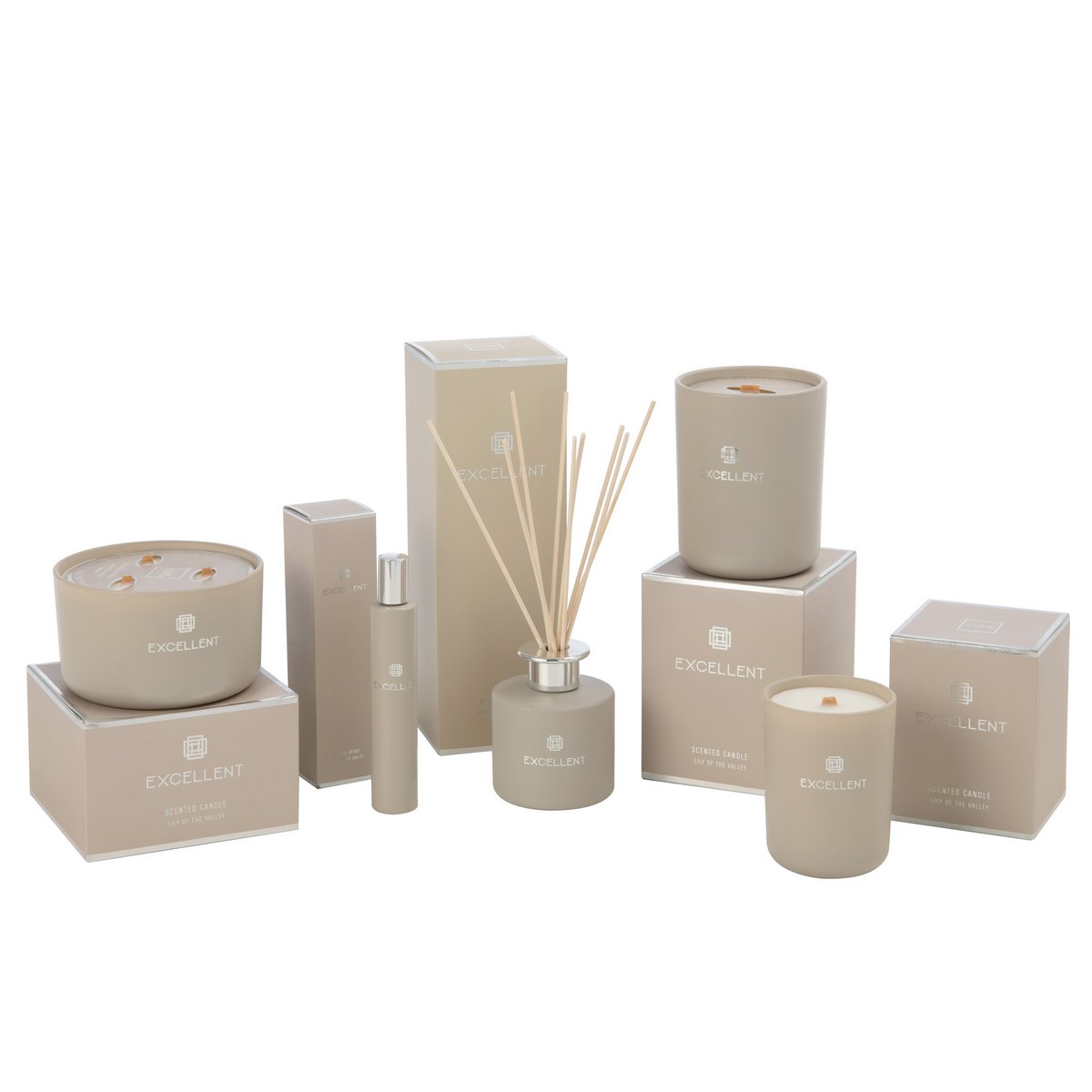 J-Line - Geurolie Excellent - Glas - Beige