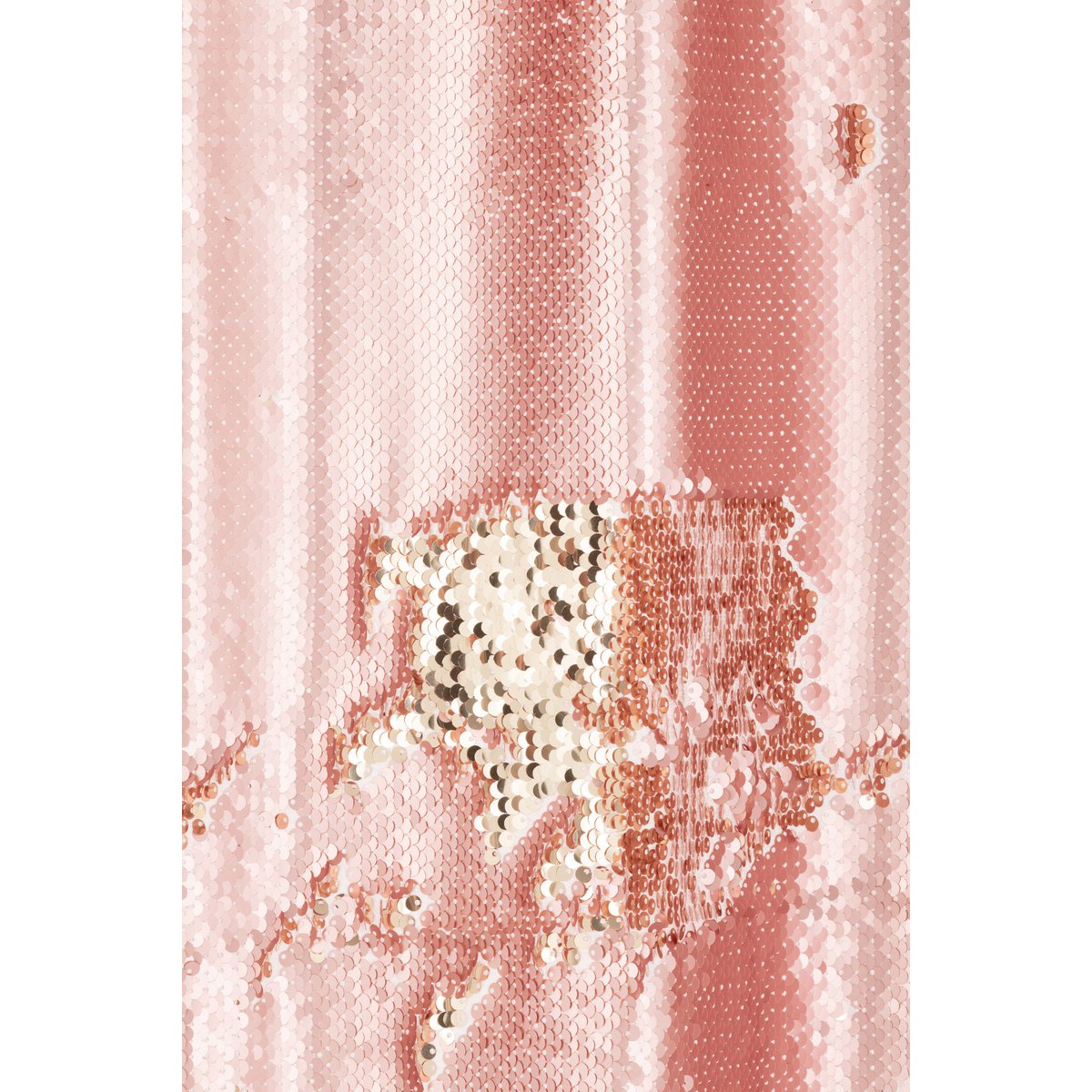 J-Line - Gordijn Omkeerbaar Sequin Roze/Champagne