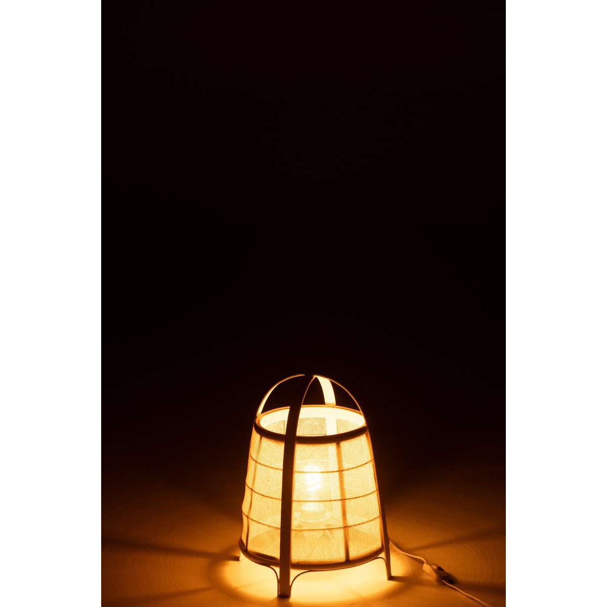 J-Line - Lamp Rya Katoen/Bamboe Wit Small