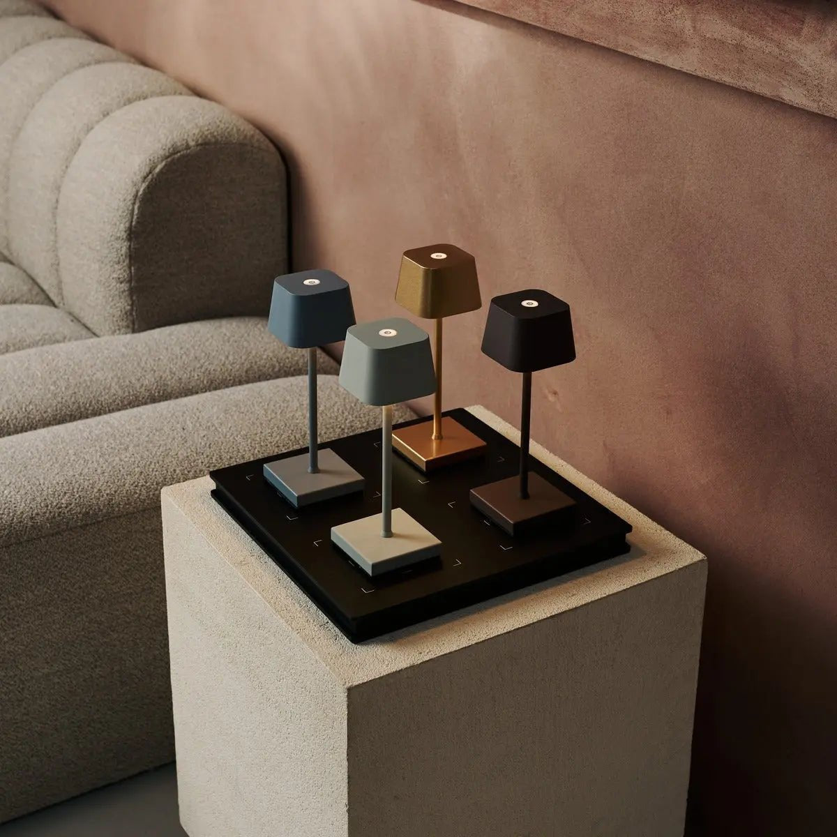 Tavellio-Amsterdam - Sarphati Mini Shadow Gray - Draadloze tafellamp