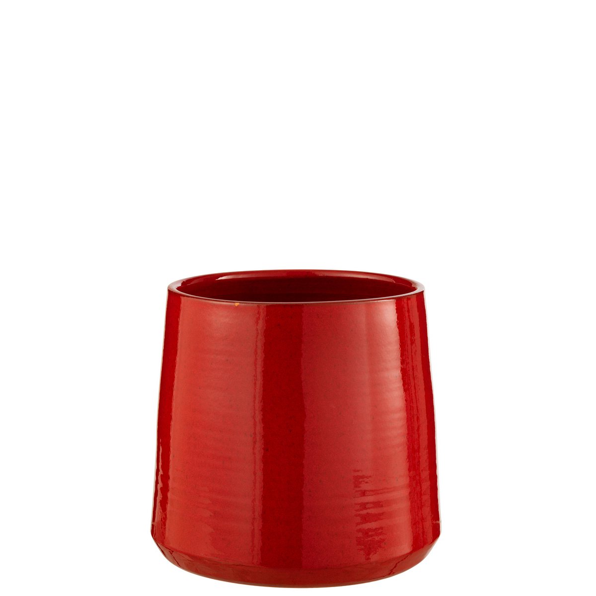 J-Line - Bloempot Rond - Keramiek - Rood - Large