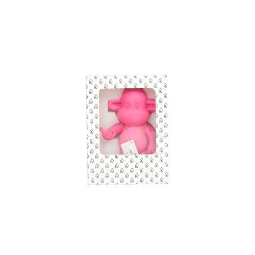 Housevitamin - Ornament - hang losse aap beeldje 'de legende' - roze - 11x7x19cm