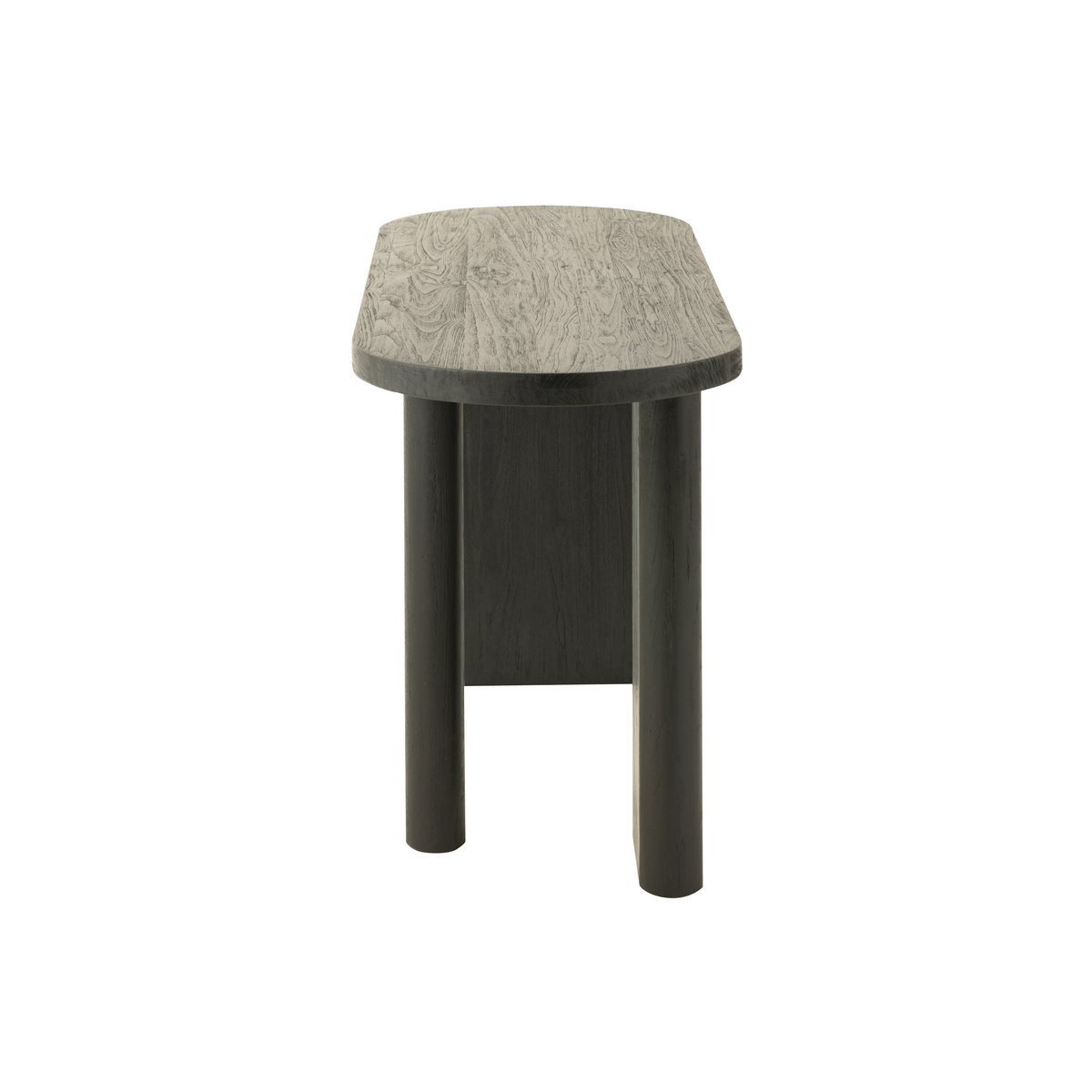 J-Line - Sidetable 'Teak' (Zwart, Hout)