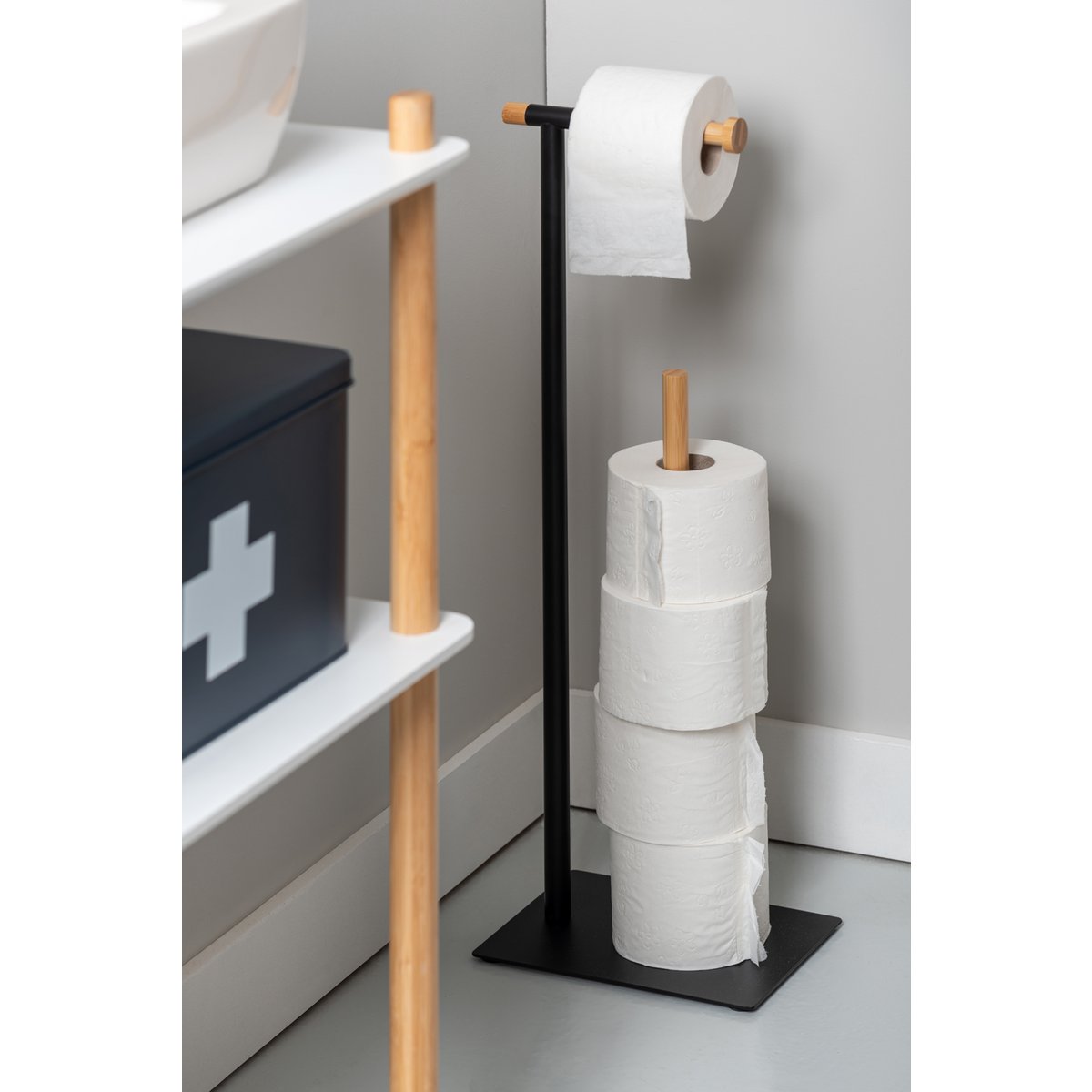 Present Time - Toiletrolhouder Bamboe Accent Deluxe