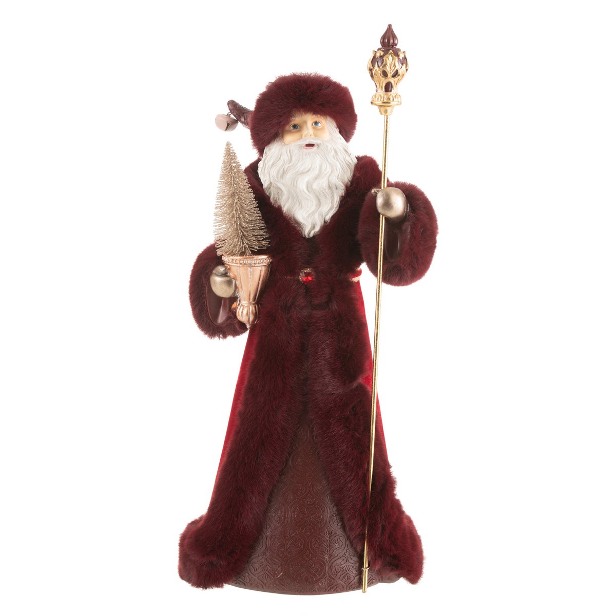 J-Line - Decoratief kerstfiguur 'Kerstman' (Rood/Groen)