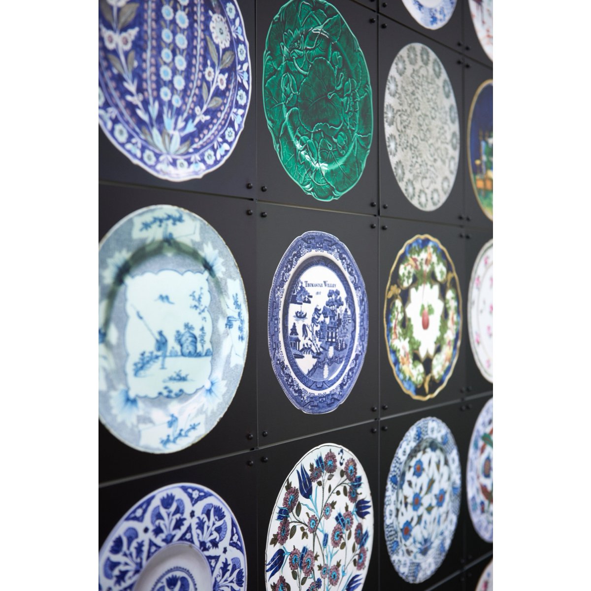 IXXI - V&A Plates Wall art - Poster - Wanddecoratie - 25 Cards - blue, black, white - S - 25 cards