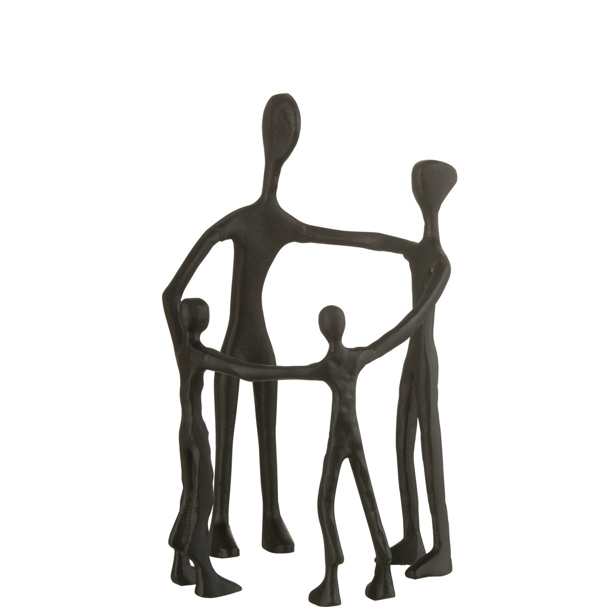 J-Line - Figuur Familie Kring - Aluminium - Zwart