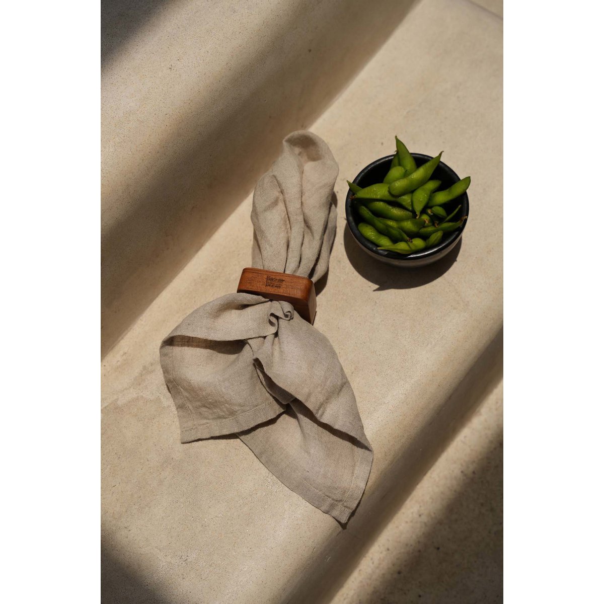 Bazar Bizar - Het linnen servet - Beige - Set van 4