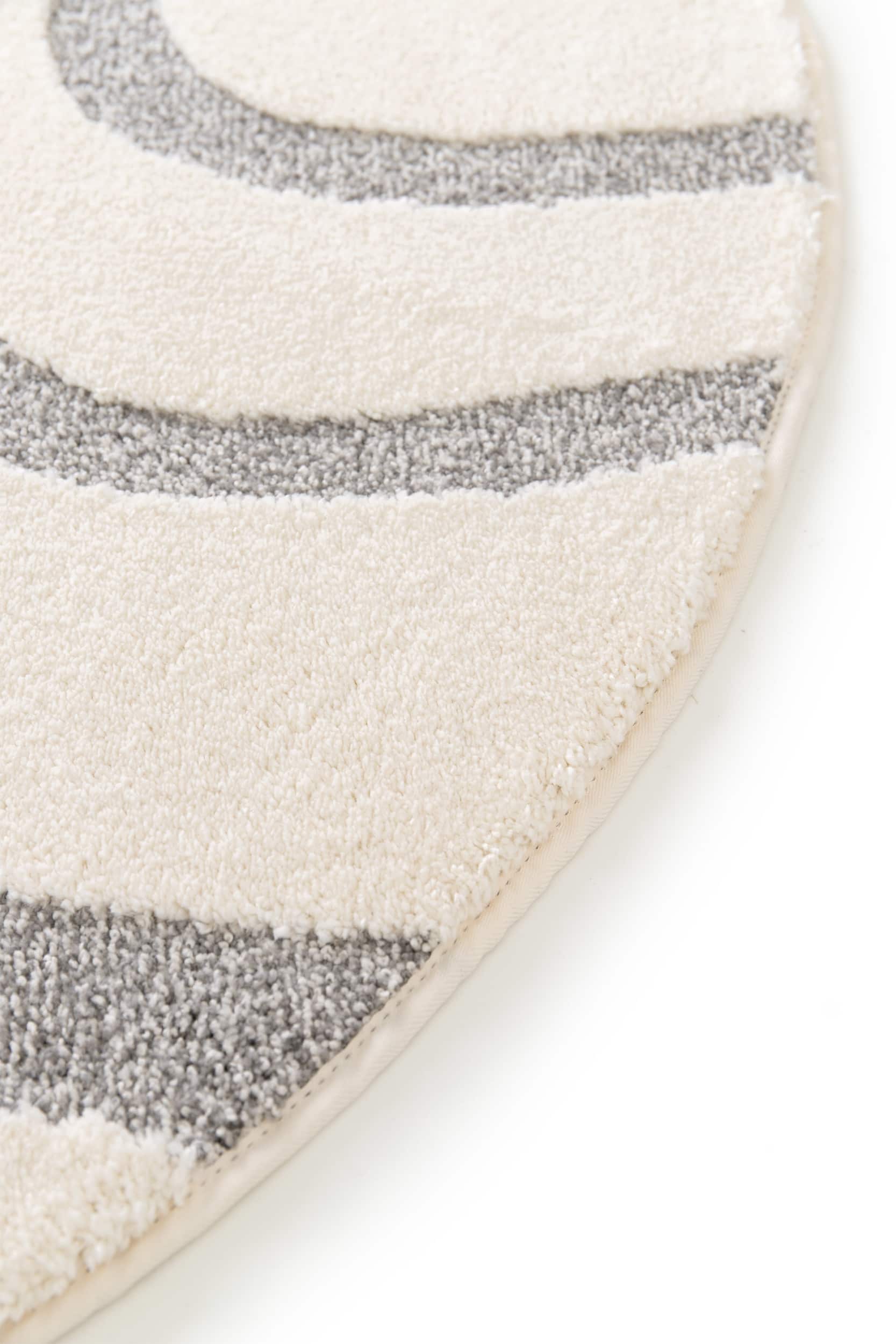 By Javy - Vloerkleed Coco Wave - kleur antraciet-creme