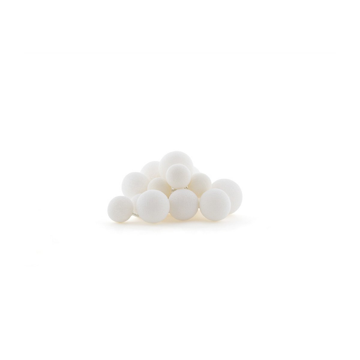 Cotton Ball Lights - Premium Lichtslinger - Pure Whites + Adapter - 35 lampjes