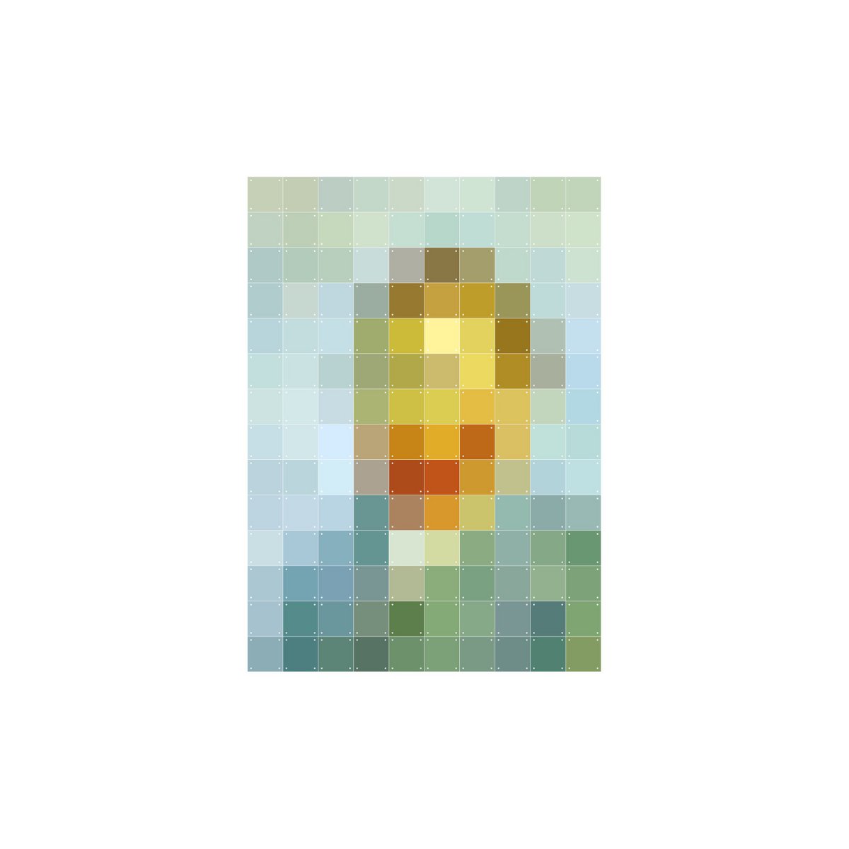 IXXI - Van Gogh pixel Wall art - Poster - Wanddecoratie - S - green