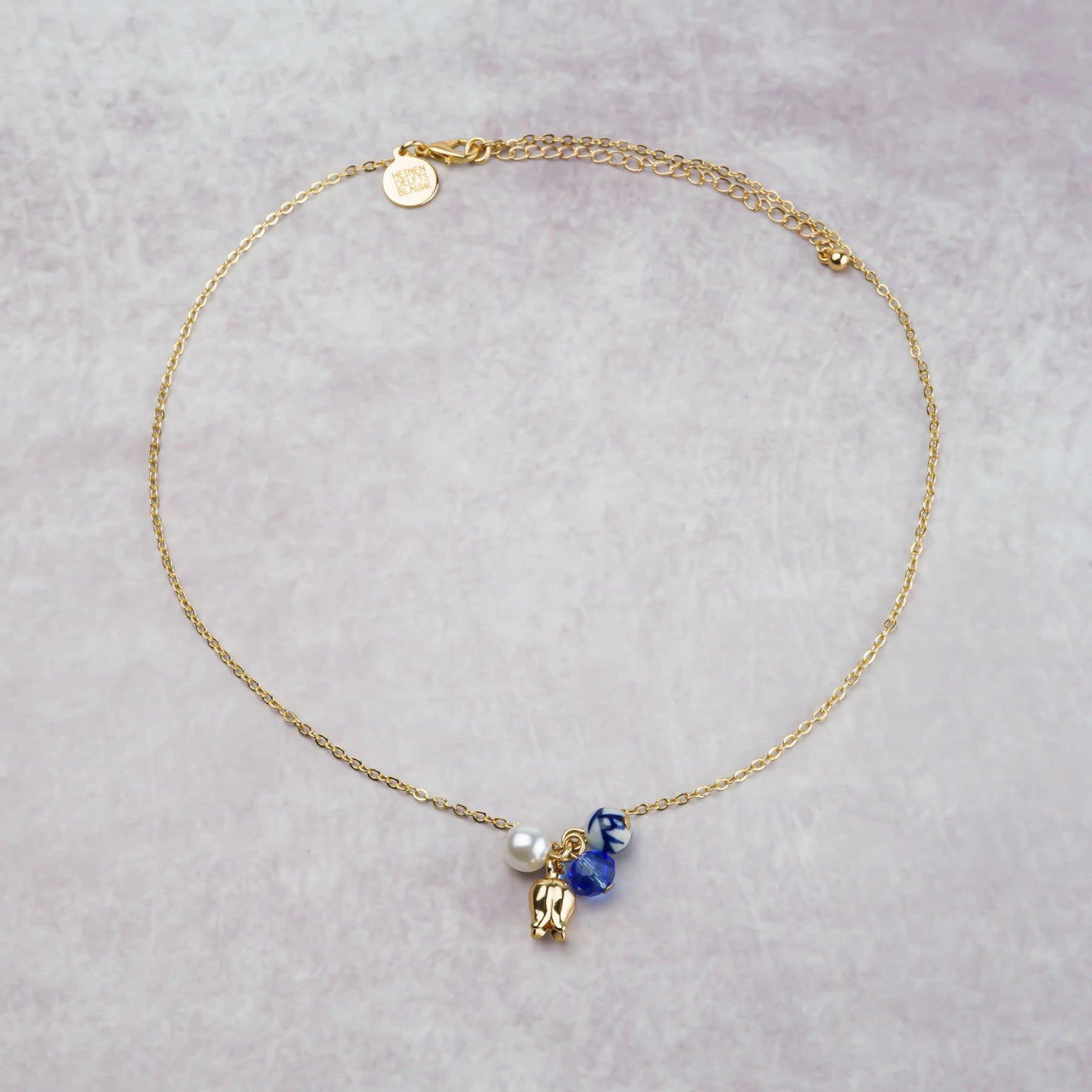 Heinen Delfts Blauw - Ketting 'Tulp'