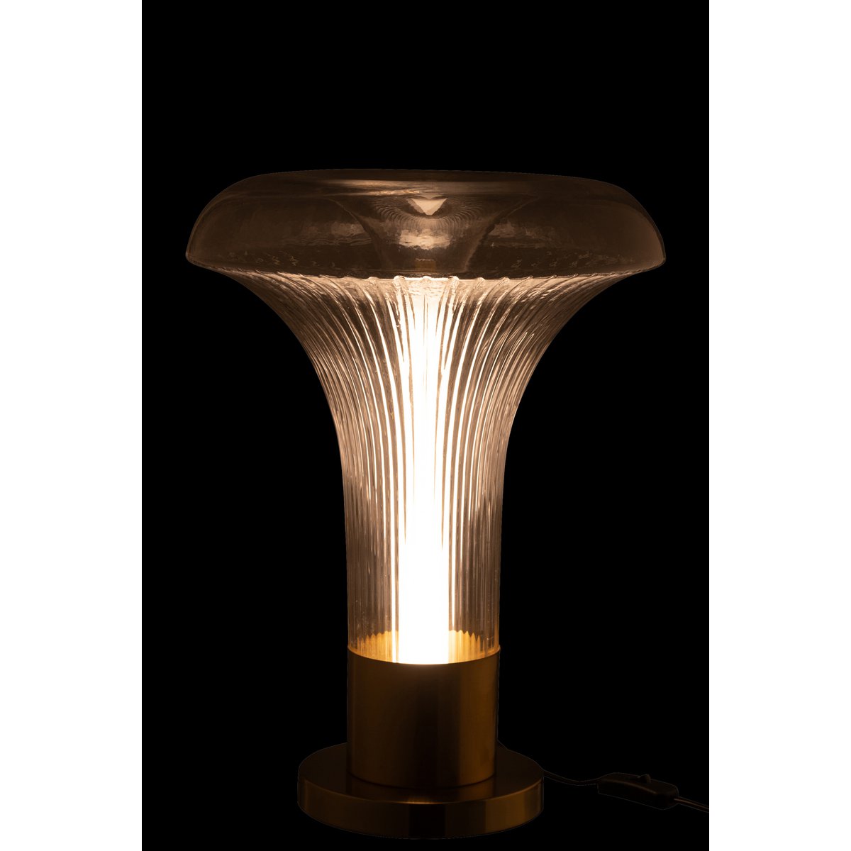 J-Line - Lamp LED Goud Metaal/Glas Transparant